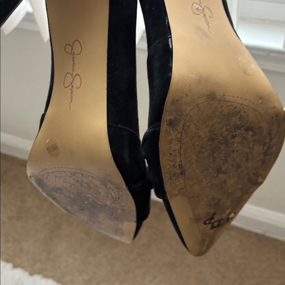 Jessica Simpson Suede Black Heels - Picture 6 of 7